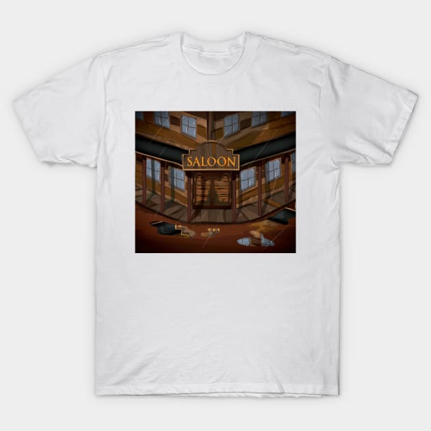 Wild West Saloon T-Shirt by nickemporium1